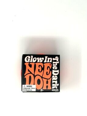 Glow In The Dark Nee Doh Squishy Ball - Orange